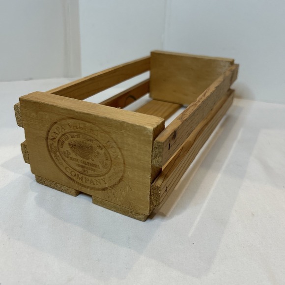 Vintage NAPA VALLEY BOX COMPANY Memorex  12 Cassette Tape Holder Wooden Crate - Picture 1 of 6